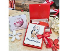 Bomboniera Laurea Criminologia Scatolina Libro con Cane Detective