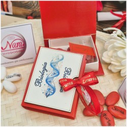 Bomboniera Laurea Biologia Scatolina Libro con DNA