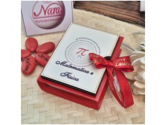 Bomboniera Laurea Matematica e Fisica Scatolina Libro con Formule