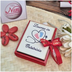 Bomboniera Laurea Ostetricia Scatolina Libro