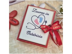 Bomboniera Laurea Ostetricia Scatolina Libro