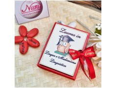 Bomboniera Laurea Lingue e Mediazione Linguistica Scatolina Libro con Gufo
