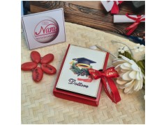 Bomboniera Laurea Universale Scatolina Libro Dottore con Tocco e Alloro