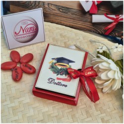 Bomboniera Laurea Universale Scatolina Libro Dottore con Tocco e Alloro