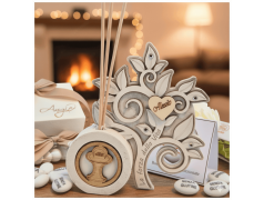 Bomboniera Comunione Profumatore Albero della Vita in Pietra La Forza della Vita con N