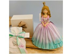 Bomboniera Comunione Principessa delle Favole con Vestito Glitter Sfumato e Corona