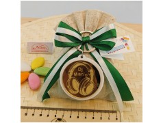 Bomboniera 18 Anni e Comunione Portachiavi DJ Cuffie Oro Specchiato con Nome