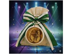 Bomboniera 18 Anni e Comunione Portachiavi DJ Cuffie Oro Specchiato con Nome