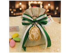 Bomboniera 18 Anni e Comunione Portachiavi DJ Cuffie in legno con Nome