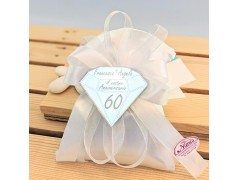 Bomboniere Nozze di diamante 60 anni Magnete diamante personalizzato