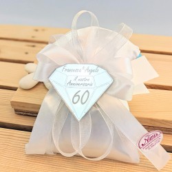 Bomboniere Nozze di diamante 60 anni Magnete diamante personalizzato