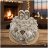 Torta Bomboniera Nozze di Diamante 60 Anni con Diamante Specchiato e Nomi