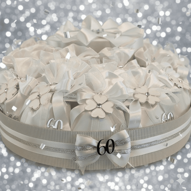 Torta di Bomboniere Nozze di diamante o 60 compleanno