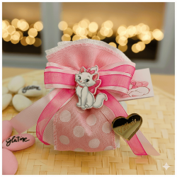 Bomboniera Battesimo o nascita Bambina Calamita a tema Minù Aristogatti