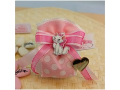 Torta Bomboniere Nascita e Battesimo Bimba Tema Gattina Marie con Nome Personalizzato