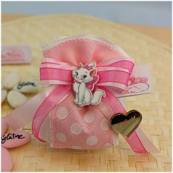 Torta Bomboniere Nascita e Battesimo Bimba Tema Gattina Marie con Nome Personalizzato