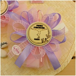 Bomboniera Comunione Ginnastica Artistica Magnete in Legno Personalizzato con Nome