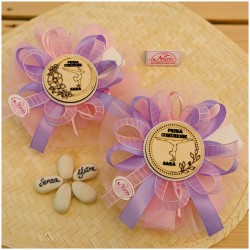 Bomboniera Comunione Ginnastica Artistica Magnete in Legno Personalizzato con Nome