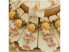 Torta Bomboniere Battesimo Bimba Principessa dei Sogni con Magnete e Cavallino