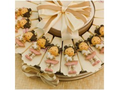 Torta Bomboniere Battesimo Bimba Principessa dei Sogni con Magnete e Cavallino