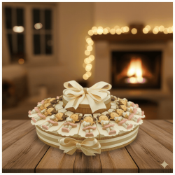 Torta Bomboniere Battesimo Bimba Principessa dei Sogni con Magnete e Cavallino