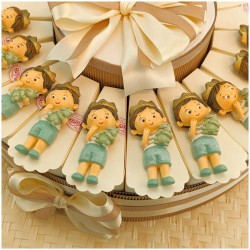 Torta Bomboniera Battesimo Bimbo Principe con Ranocchio e Corona