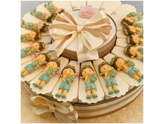 Torta Bomboniera Battesimo Bimbo Principe con Ranocchio e Corona