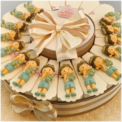 Torta Bomboniera Battesimo Bimbo Principe con Ranocchio e Corona