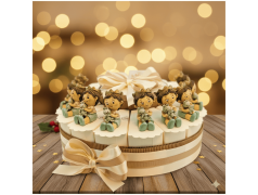 Torta Bomboniera Battesimo Bimbo Il Principe Sognatore Statuina Seduta con Ranocchio