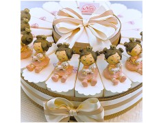 Torta Bomboniera Battesimo Bimba "Principessa Sognatrice" Seduta con Unicorno