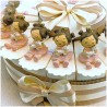 Torta Bomboniera Battesimo Bimba "Principessa Sognatrice" Seduta con Unicorno