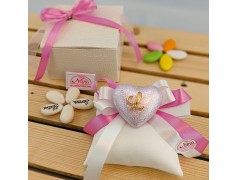 Bomboniere cuore rosa gold Claraluna