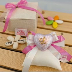 Bomboniere cuore rosa gold Claraluna