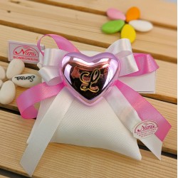 Bomboniere cuore rosa gold Claraluna