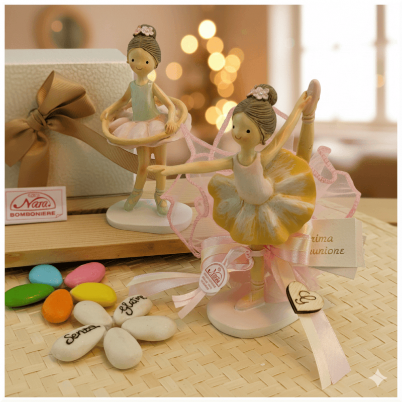 Bomboniera Comunione Bimba Etoile della Danza - Statuine Assortite in Posa con Tutù