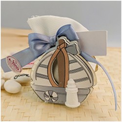 Bomboniera Battesimo e Comunione Tema Mare Magnete Barca a Vela con Faro