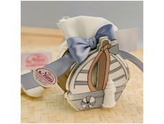 Bomboniera Battesimo e Comunione Tema Mare Magnete Barca a Vela con Faro