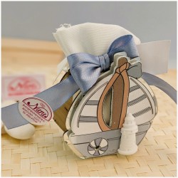 Bomboniera Battesimo e Comunione Tema Mare Magnete Barca a Vela con Faro