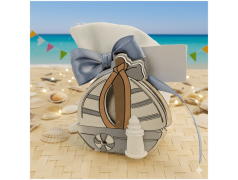 Bomboniera Battesimo e Comunione Tema Mare Magnete Barca a Vela con Faro