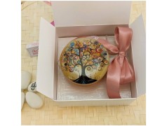 Bomboniera Albero della vita candela"Art Color" metallo stampato