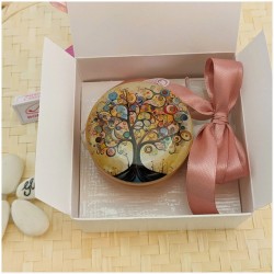 Bomboniera Albero della vita candela"Art Color" metallo stampato