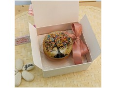 Bomboniera Albero della vita candela"Art Color" metallo stampato