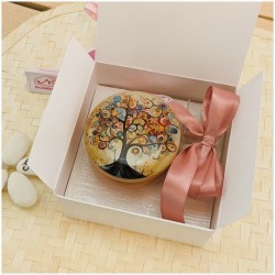 Bomboniera Albero della vita candela"Art Color" metallo stampato