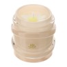Bomboniera Hervit Candela in Vaso Beige Lucido con Cera a Margherita