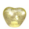 Bomboniera Hervit Lampada Led a Cuore in Vetro Giallo Effetto Craquelé