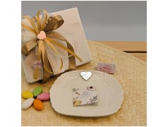 Bomboniera Matrimonio Hervit Piattino Svuotatasche in Porcellana Lavorata con Cuore Personalizzato