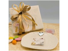 Bomboniera Matrimonio Hervit Piattino Svuotatasche in Porcellana Lavorata con Cuore Personalizzato