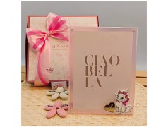 Bomboniera Battesimo Bimba Portafoto Minou Aristogatti in Plexiglass con Nome Personalizzato