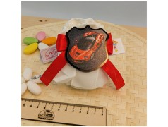 Sacchetto Bomboniera Comunione e Cresima Passione Motori con Magnete Supercar Rossa