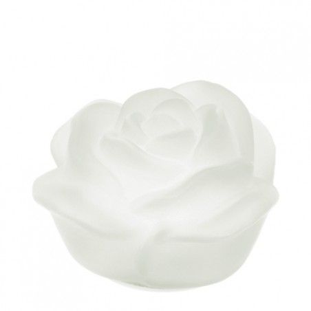 Bomboniera Hervit Lampada Led a Rosa in vetro satinato Bianca